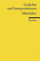 Copertina  Gedichte und Interpretationen : Mittelalter