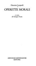 Copertina  Operette morali