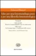 Copertina  2: Libro secondo ; Libro terzo : Ricerche fenomenologiche sopra la costituzione : La fenomenologia e i fondamenti delle scienze