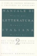 Copertina  Manuale di letteratura italiana : storia per generi e problemi