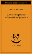 Copertina  Che cosa significa orientarsi nel pensiero