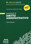 Copertina  Manuale di diritto amministrativo