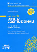 Copertina  Manuale di diritto costituzionale