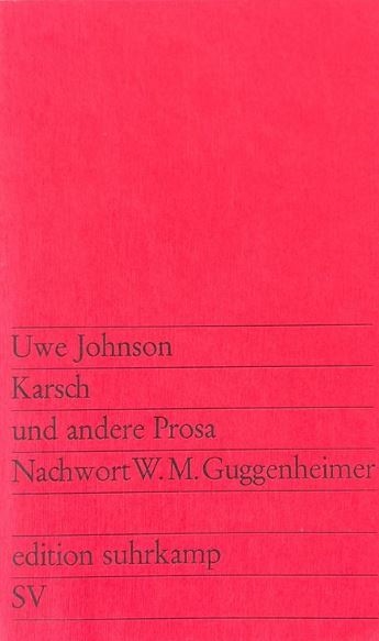 Copertina  Karsch, und andere Prosa