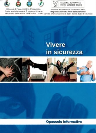 Copertina  Vivere in sicurezza : opuscolo informativo