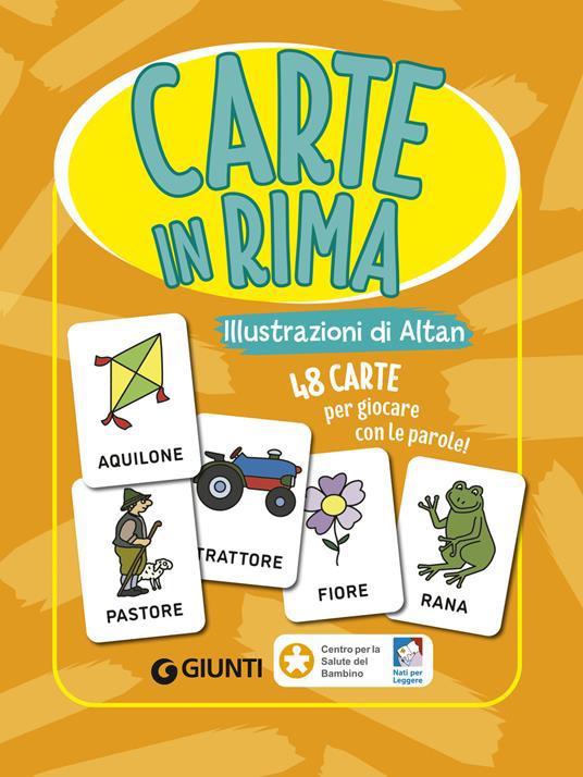 Copertina  Le carte in rima : 48 carte per giocare con le rime e le filastrocche e nutrire la mente [gioco]